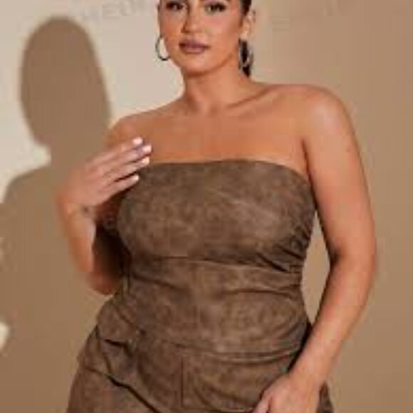 Forever 21 Dresses & Skirts - NWT FOREVER 21 Plus Size Faux Leather Tube Mini Dress